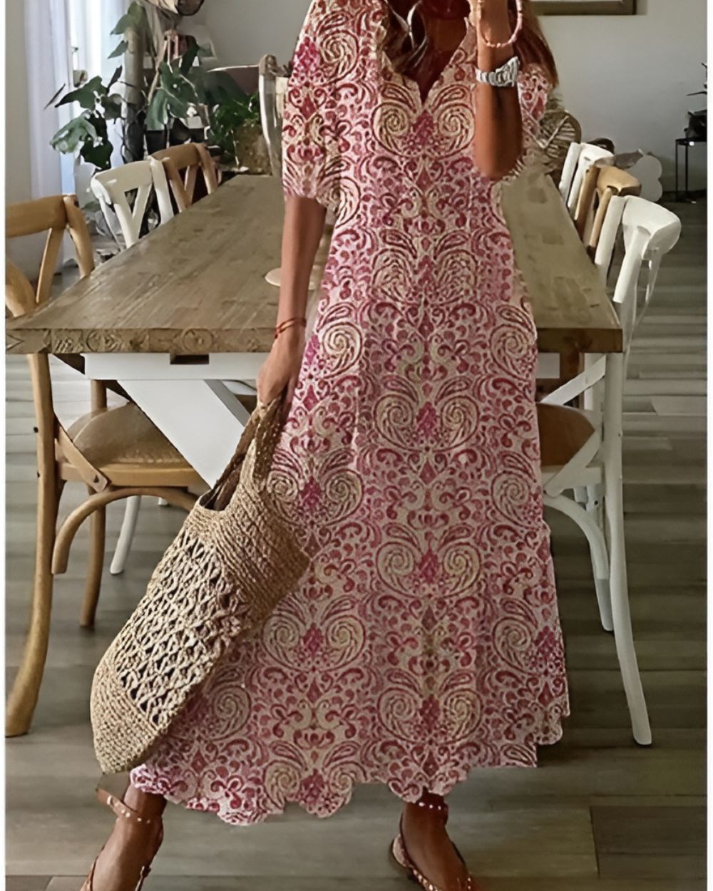 Arvid™ | Boho Magdöljande Klänning