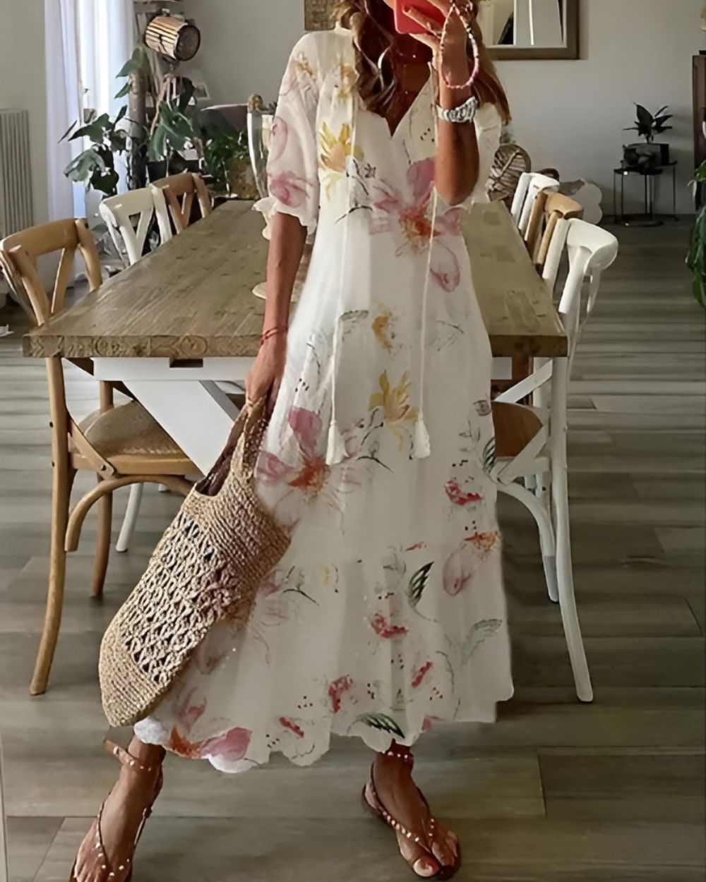 Arvid™ | Boho Magdöljande Klänning