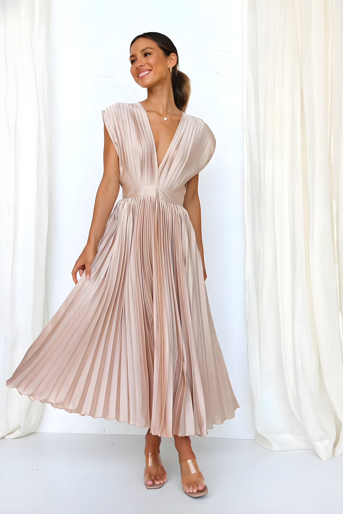 Sirelia™ - Elegant plisserad klänning
