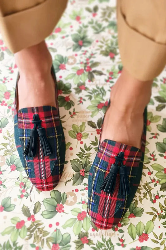 Runi™ | Loafers med rund tå och tofsar