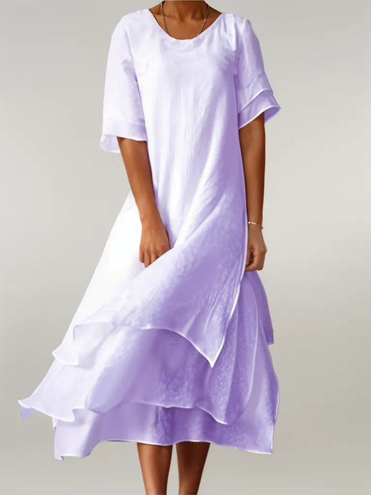 Helena™ | Elegant Lång Bomullsklänning