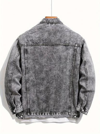 Liam™ | Grå Jeansjacka