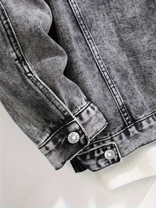 Liam™ | Grå Jeansjacka