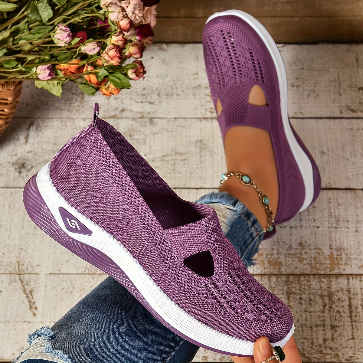 Ottilie™ | Andningsaktiva Slip-on Skor
