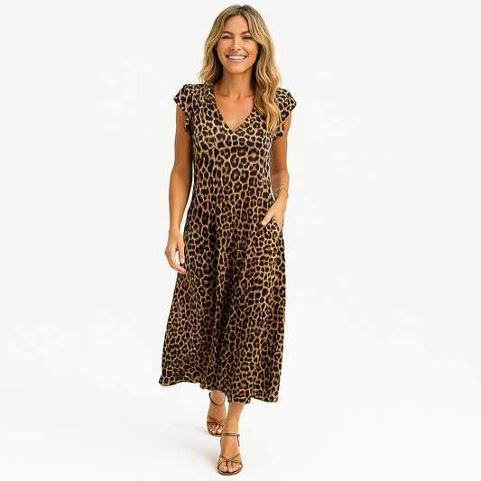 Catriona™ | Leopardmönstrad Klänning