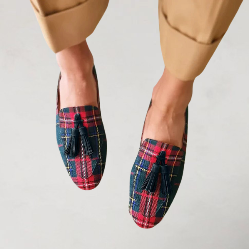 Runi™ | Loafers med rund tå och tofsar