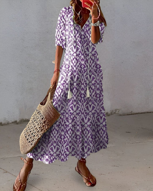 Celina™ | Boho Magövertäckande klänning