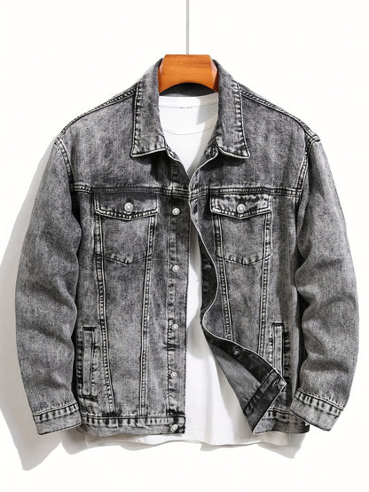 Liam™ | Grå Jeansjacka