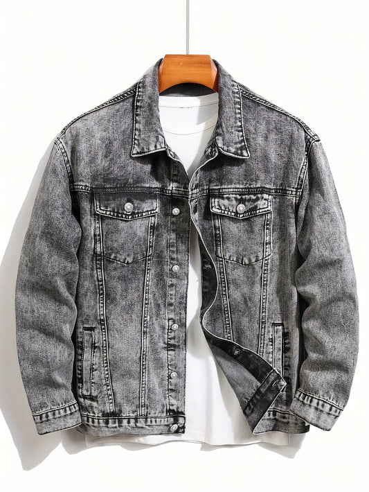 Liam™ | Grå Jeansjacka