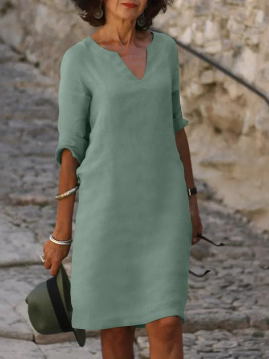 Josette™ | Elegant Klänning med V-ringning