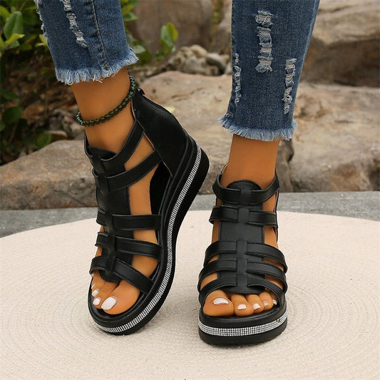 Wedge™ | Sandaler med strass-dekor